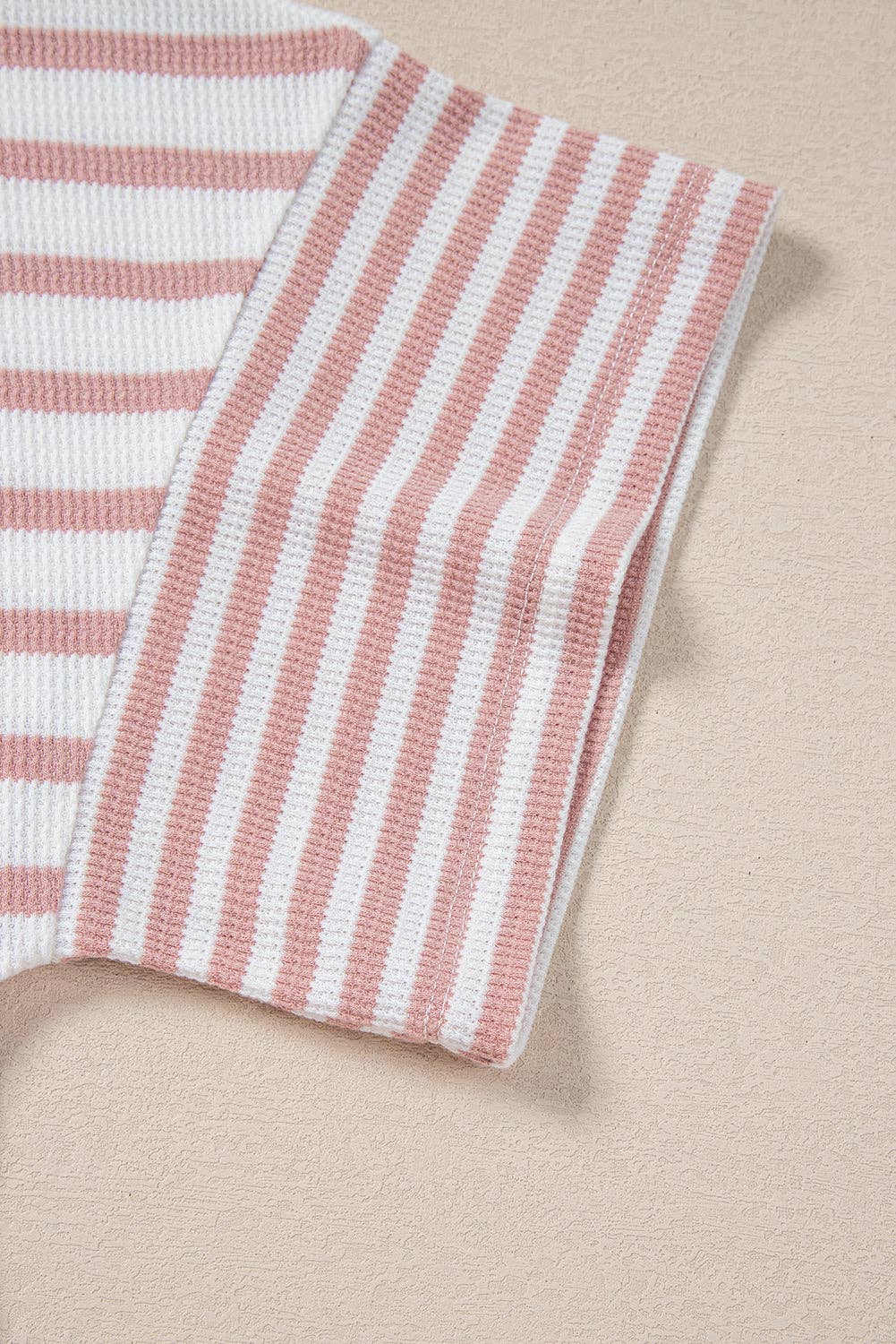 Striped Plus Size Pocket T-Shirt in Pink
