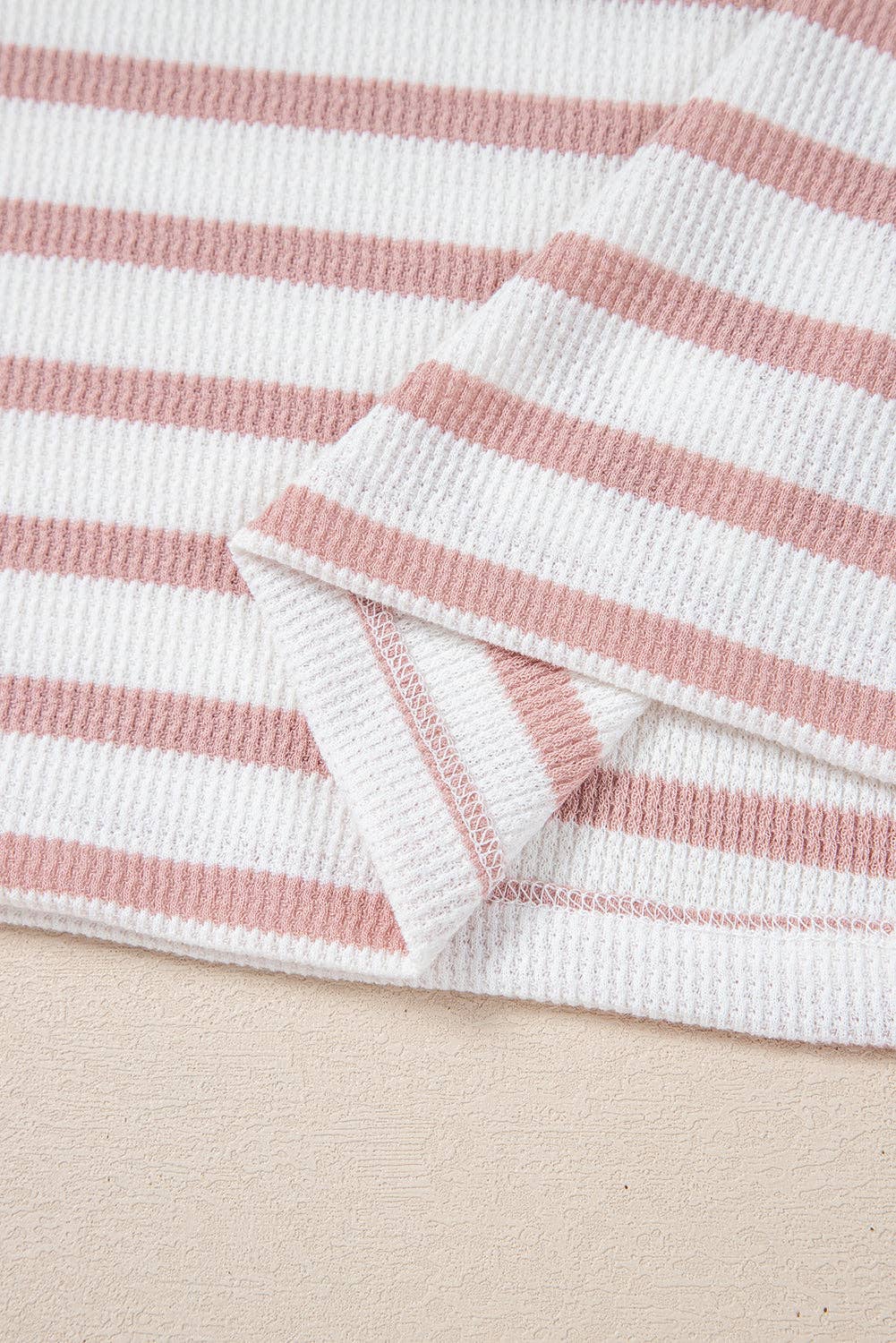 Striped Plus Size Pocket T-Shirt in Pink