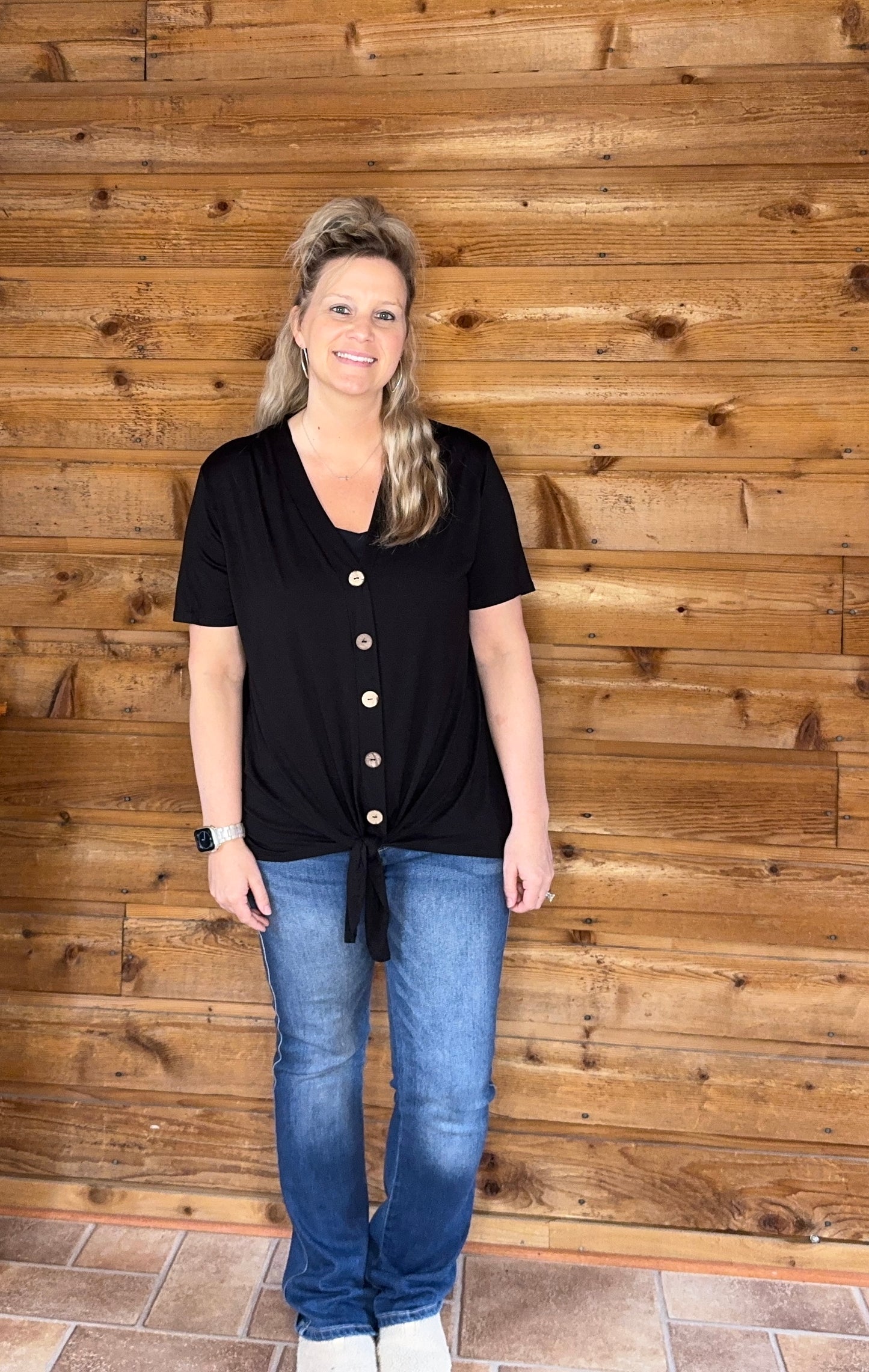 Button tie top