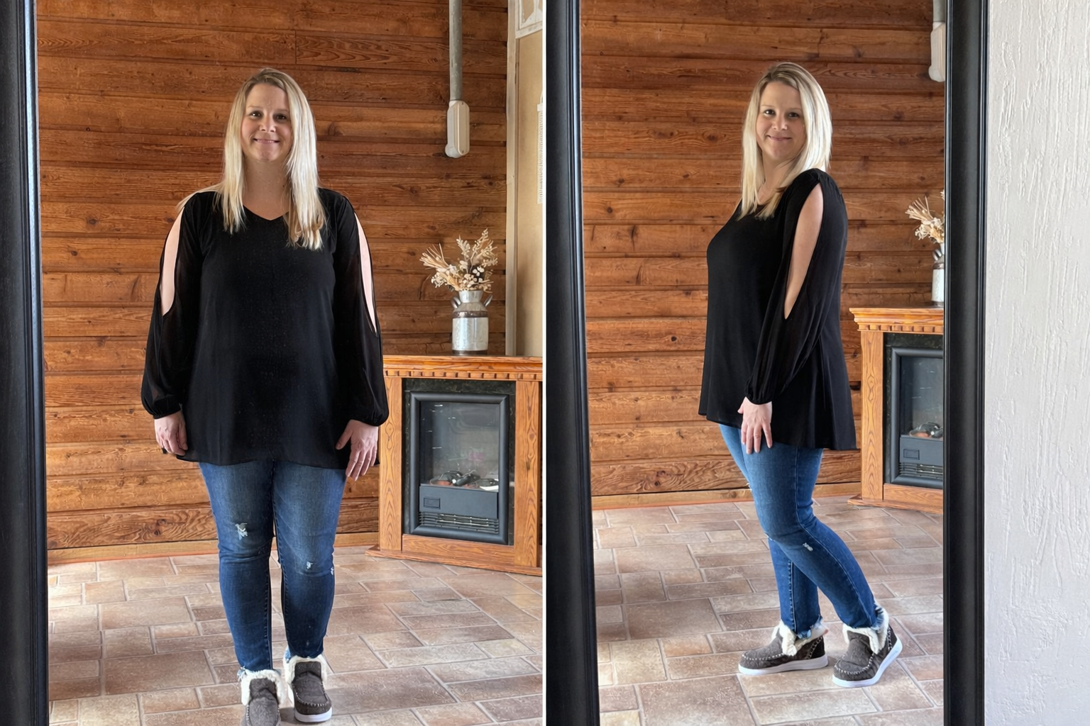 Chiffon Open Sleeve Top