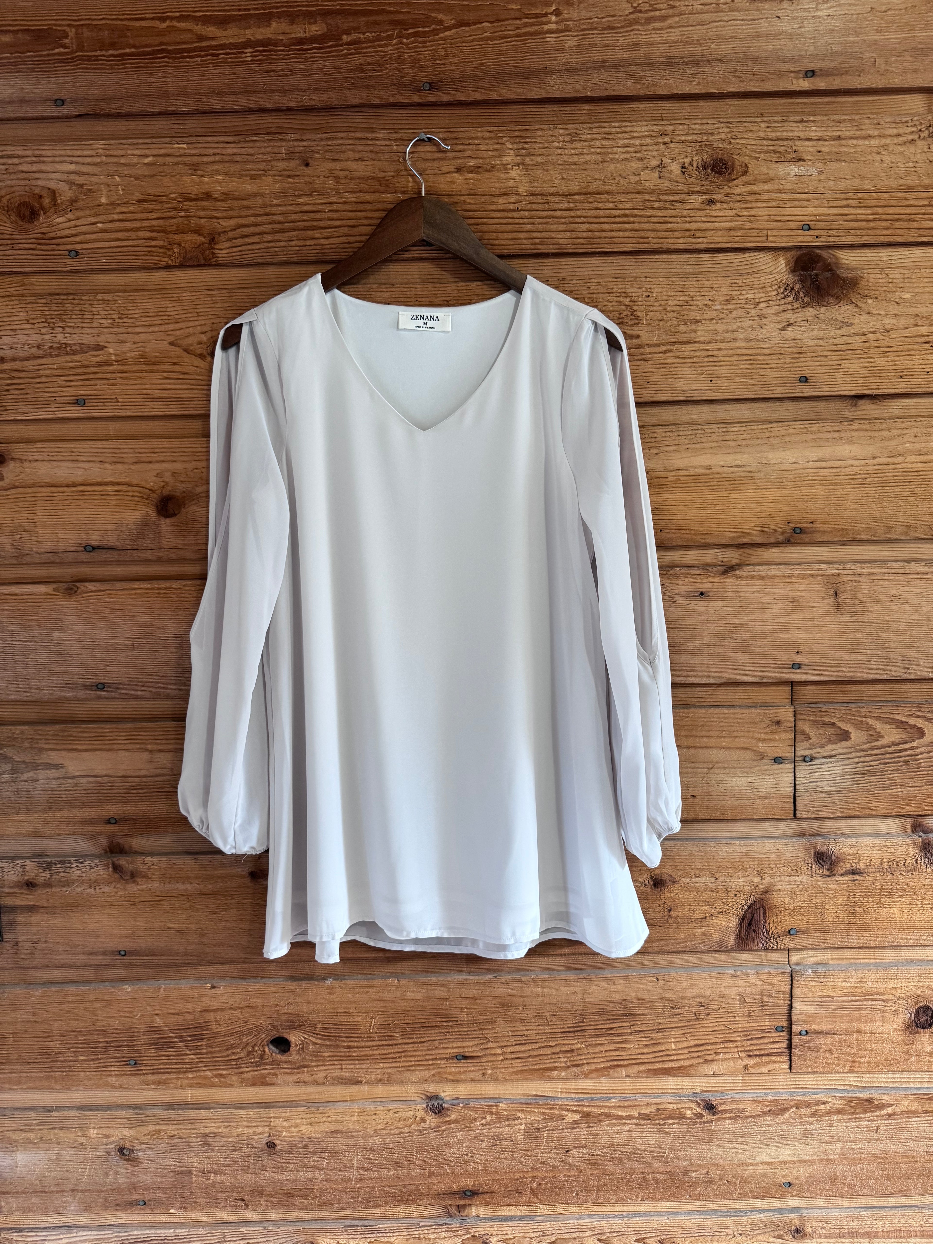 Chiffon Open Sleeve Top