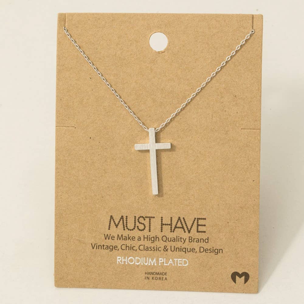 Gold Dipped Cross Pendant Necklace